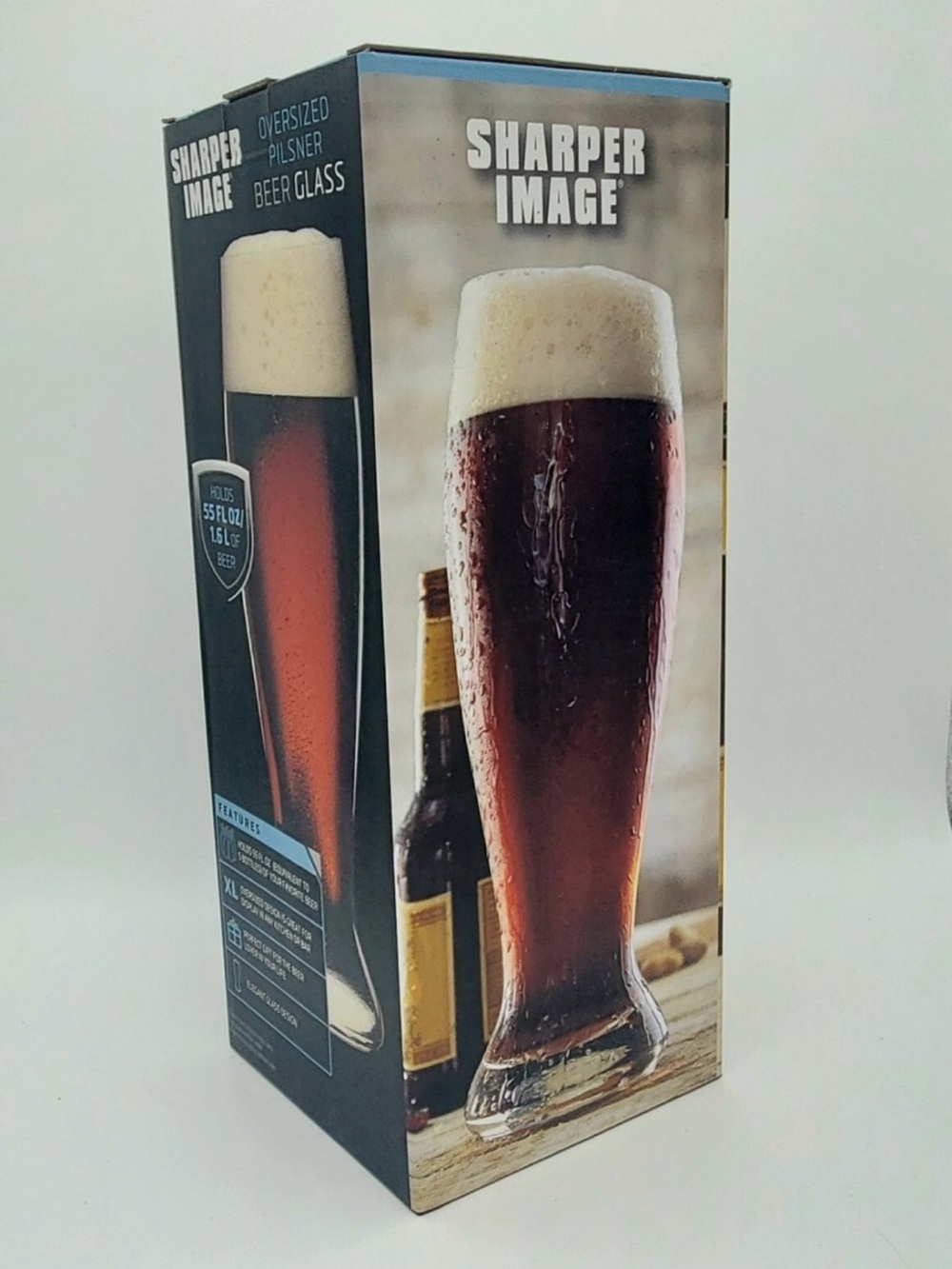 Sharper Image Oversized Pilsner Beer Glass
